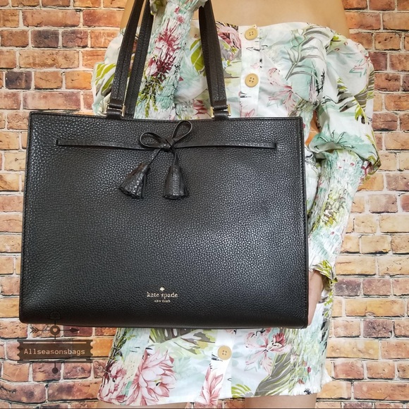 Kate spade Hayes large tote black leather bag - Picture 8 of 8